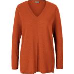 Orange Include V-Ausschnitt Kaschmir-Pullover aus Wolle maschinenwaschbar für Damen Größe L 