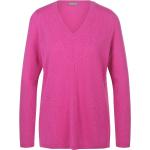 Pinke Include V-Ausschnitt Kaschmir-Pullover aus Wolle maschinenwaschbar für Damen Größe L 