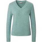 Türkise Include V-Ausschnitt Kaschmir-Pullover aus Wolle maschinenwaschbar für Damen Größe XL 