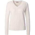 Weiße Include V-Ausschnitt Kaschmir-Pullover maschinenwaschbar für Damen Größe XL 