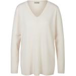 Weiße Include V-Ausschnitt Kaschmir-Pullover aus Wolle maschinenwaschbar für Damen Größe XL 