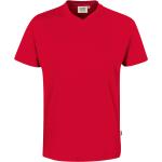 Rote Sportliche Hakro Classic V-Ausschnitt V-Shirts für Herren Übergrößen 