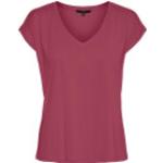 Rosa Vero Moda V-Ausschnitt T-Shirts aus Jersey für Damen Größe L für den für den Sommer 