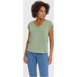 Grüne Vero Moda V-Ausschnitt T-Shirts aus Jersey für Damen Größe XL für den für den Sommer 