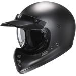 V60 matt-schwarz Vintage MX Enduro Offroad Scrambler Helm , 57/58-M