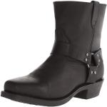 Schwarze Karree Cowboy-Boots & Cowboystiefeletten mit Nieten mit Reißverschluss für Herren Größe 43 