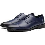 Blaue Business Hochzeitsschuhe & Oxford Schuhe mit Schnürsenkel aus Leder rutschfest für Herren Größe 44 