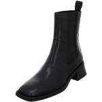 Schwarze Unifarbene Casual Vagabond Karree Blockabsatz Ankle Boots & Klassische Stiefeletten in Normalweite aus Leder für Damen Größe 41 mit Absatzhöhe bis 3cm 