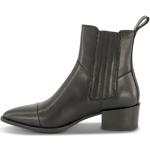 Vagabond Shoemakers, Schwarze Lederstiefel mit elastischem Verschluss Black, Damen, Größe: 36 EU