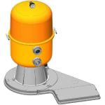 Vagner Pool Sandfilteranlage, geteilter Behälter Kit 500, 6-Wege-Seitenventil mit Pumpe Bettar Top 8, 8 m³/h, 230 V, gelb