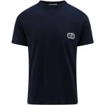 Blaue Kurzärmelige VALENTINO T-Shirts aus Baumwolle für Herren Größe L 