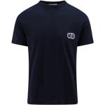 Reduzierte Blaue Kurzärmelige VALENTINO T-Shirts aus Baumwolle für Herren Größe M 
