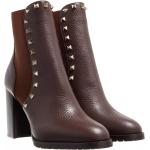 Reduzierte Braune VALENTINO Rockstud Ankle Boots & Klassische Stiefeletten aus Leder für Damen Größe 41 