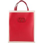 Rote VALENTINO Lederhandtaschen aus Leder mit Innentaschen für Damen 