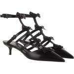 Reduzierte Schwarze VALENTINO High Heels & Stiletto-Pumps mit Riemchen aus Leder für Damen Größe 39 