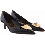 Schwarze VALENTINO High Heels & Stiletto-Pumps mit Nieten ohne Verschluss aus Leder für Damen Größe 37,5 