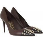 Reduzierte Braune VALENTINO Rockstud High Heels & Stiletto-Pumps aus Leder für Damen Größe 36 