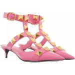 Reduzierte Pinke VALENTINO Rockstud High Heels & Stiletto-Pumps aus Leder für Damen Größe 36 