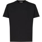 Schwarze Oversize Kurzärmelige VALENTINO T-Shirts mit Nieten aus Baumwolle für Herren Größe S 