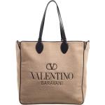 Reduzierte Beige VALENTINO Lederhandtaschen aus Leder für Damen 