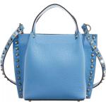 Reduzierte Blaue VALENTINO Lederhandtaschen aus Leder für Damen 