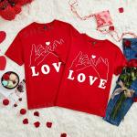 Reduzierte Rote Motiv Kurzärmelige SheIn T-Shirts für Herren Größe XS Weihnachten 