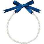 Reduzierte Weiße Valero Pearls Perlenketten aus Satin für Damen 