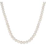Reduzierte Weiße Valero Pearls Perlenketten aus Silber mit Echte Perle für Damen 