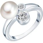 Silberne Valero Pearls Damenperlenringe aus Silber Größe 58 