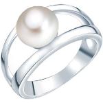 Silberne Valero Pearls Damenperlenringe mit Echte Perle 