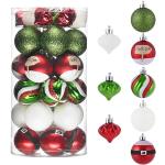 Reduzierte Rote Christbaumkugeln & Weihnachtsbaumkugeln aus Kunststoff 35-teilig 
