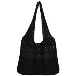 Schwarze Strandtaschen & Badetaschen aus Bast für Damen 