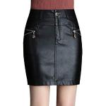 Schwarze Sexy Valin Mini Kunstlederröcke aus Leder für Damen Größe 6 XL Große Größen für Partys 