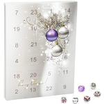 Violette Sterne Elegante Schmuck Adventskalender mit Weihnachts-Motiv zu Weihnachten 