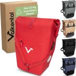 Rote Kunststoffgepäckträgertaschen 28l gepolstert für Herren 