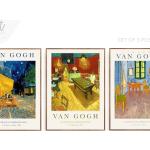 Art Deco Van Gogh Poster 3-teilig 