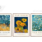 Van Gogh 3Er Set Poster Drucke Galerie Wand Kunst Ausstellung Gemälde