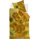Gelbe Motiv Van Gogh Motiv Bettwäsche mit Blumenmotiv mit Reißverschluss aus Mako-Satin 135x200 