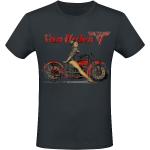 Schwarze Pin Up Van Halen Rundhals-Ausschnitt T-Shirts für Herren Größe 3 XL für Festivals 