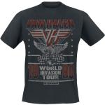 Van Halen T-Shirt - World Invasion Tour 1980 - XXL bis 3XL - für Männer - Größe 3XL - schwarz - Lizenziertes Merchandise