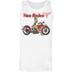 Van Halen Tank-Top - Pinup Motorcycle - S bis 3XL - für Männer - Größe L - weiß - Lizenziertes Merchandise