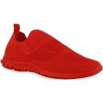 Rote Casual Van Hill Low Sneaker ohne Verschluss aus Textil für Damen Größe 38 