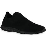 Schwarze Casual Van Hill Low Sneaker ohne Verschluss aus Textil für Damen Größe 37 