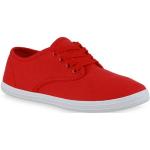 Rote Casual Van Hill Low Sneaker aus Textil für Damen Größe 36 