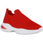 Rote Van Hill Low Sneaker ohne Verschluss aus Textil für Damen Größe 38 