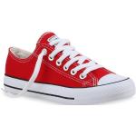 Rote Casual Van Hill Low Sneaker aus Textil für Damen Größe 44 