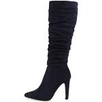 Dunkelblaue Van Hill Slouch Stiefel aus Veloursleder leicht für Damen Größe 39 für den für den Winter 