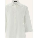 Weiße Bestickte Elegante Langärmelige van Laack Langarmblusen mit Knopf aus Baumwolle für Damen Größe XL für den für den Sommer 