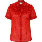 Reduzierte Rote Elegante van Laack Festliche Blusen mit Rüschen aus Seide für Damen Größe XS 