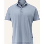 Blaue Kurzärmelige van Laack Haifischkragen Herrenpoloshirts & Herrenpolohemden mit Knopf aus Jersey Größe 3 XL 